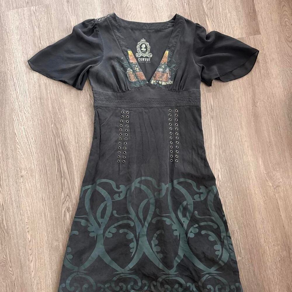 Rare Y2K Convoy Black Graphic Dress